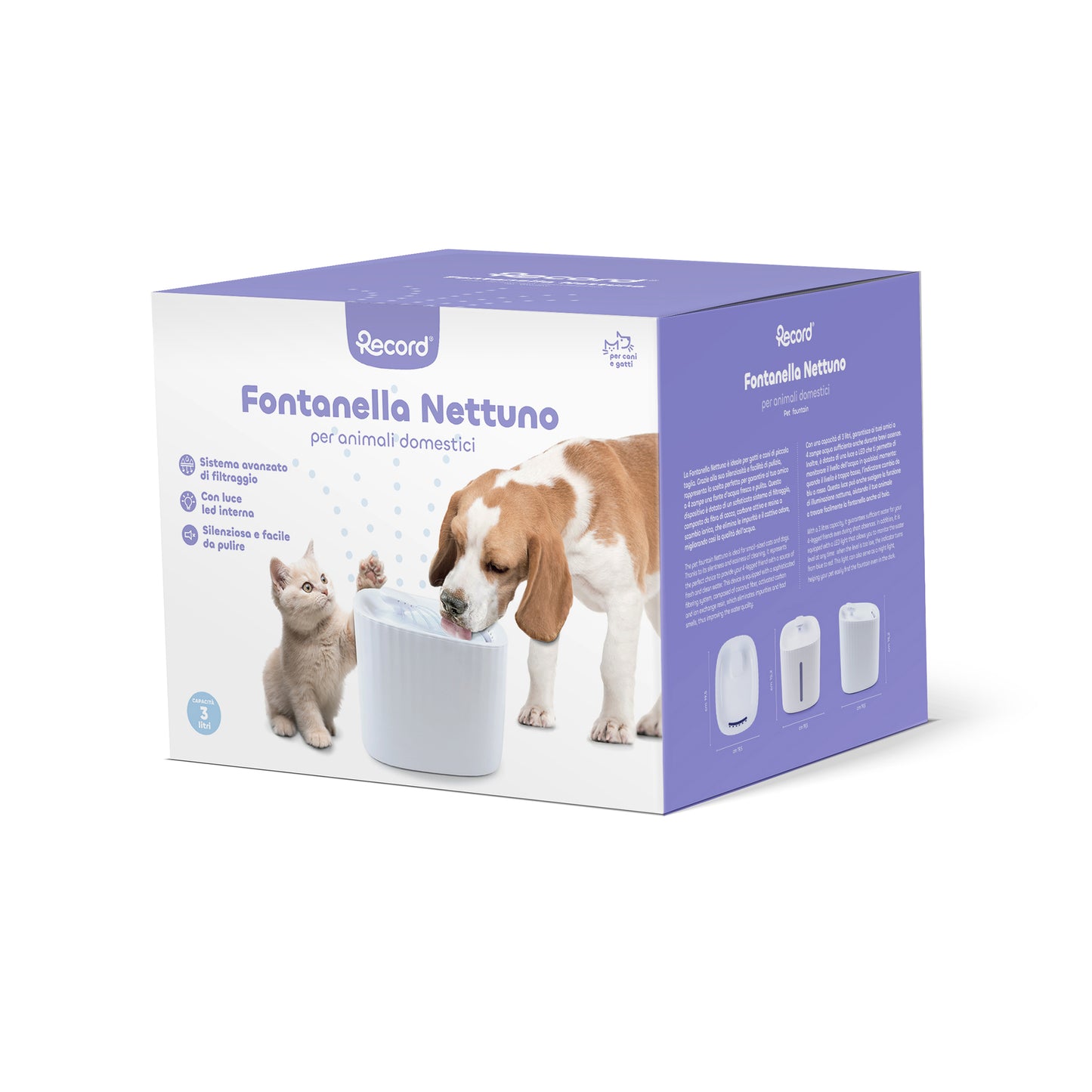 Fontanelle automatiche "Nettuno" per cani e gatti