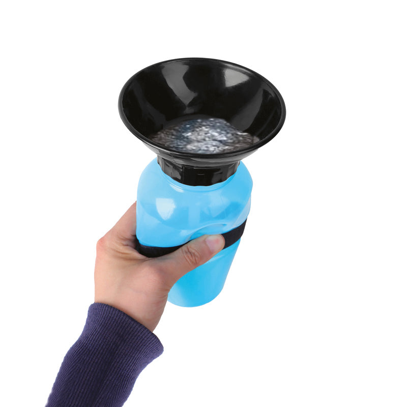 Borraccia portatile 500 ml River blu con ciotola integrata