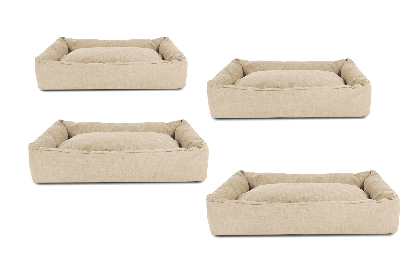 Set cuccette per cani "Mono Design" color panna
