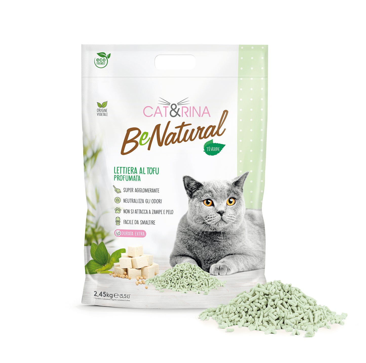 Lettiera per gatti al tofu profumata
