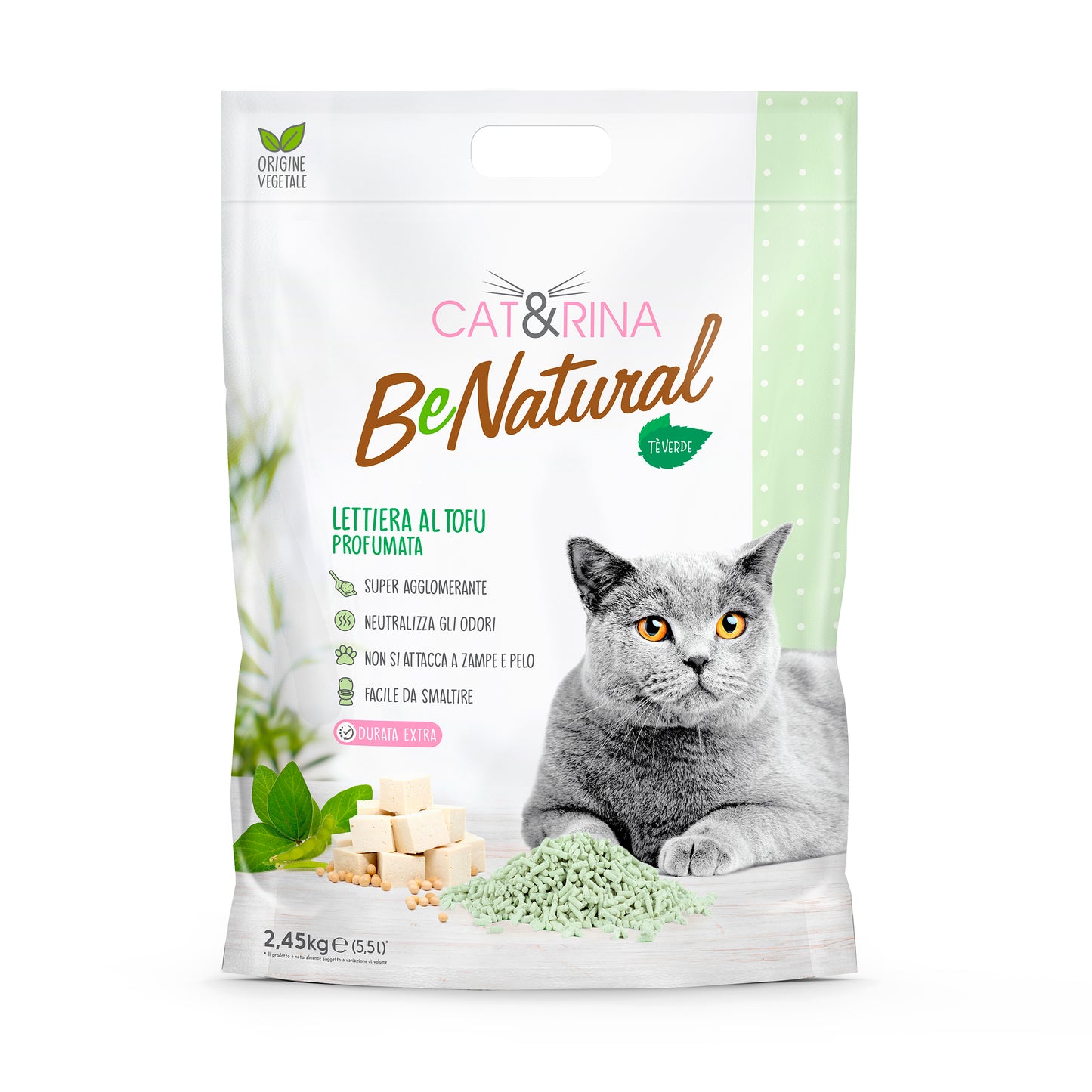 Lettiera per gatti al tofu profumata