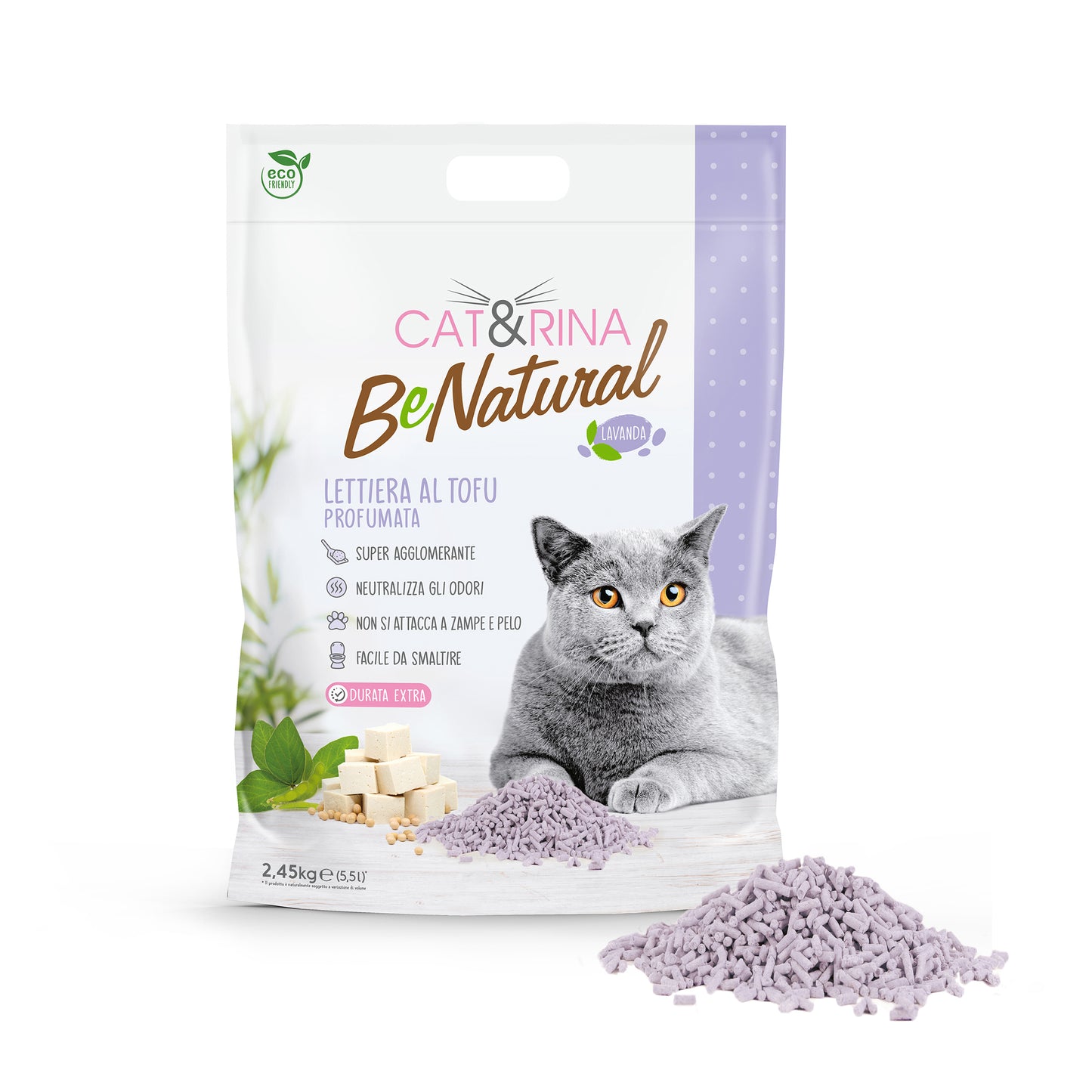 Lettiera per gatti interamente di origine vegetale