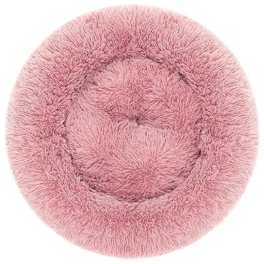 Cuccia per cani e gatti della linea Batuffolo in soffice peluche color rosa