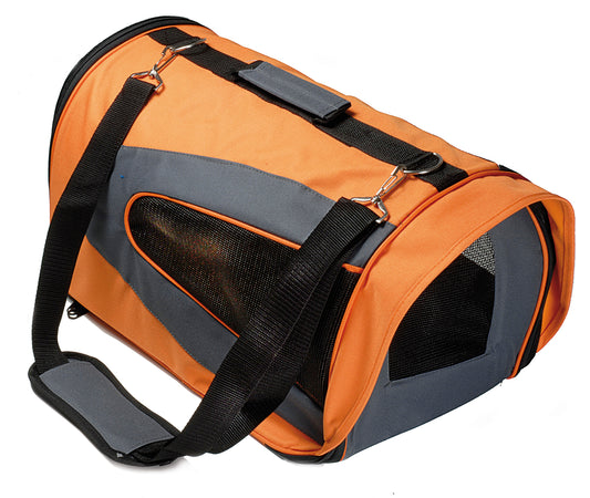 Trasportino Bicolor con guinzaglio e taschino in tessuto per cani e gatti