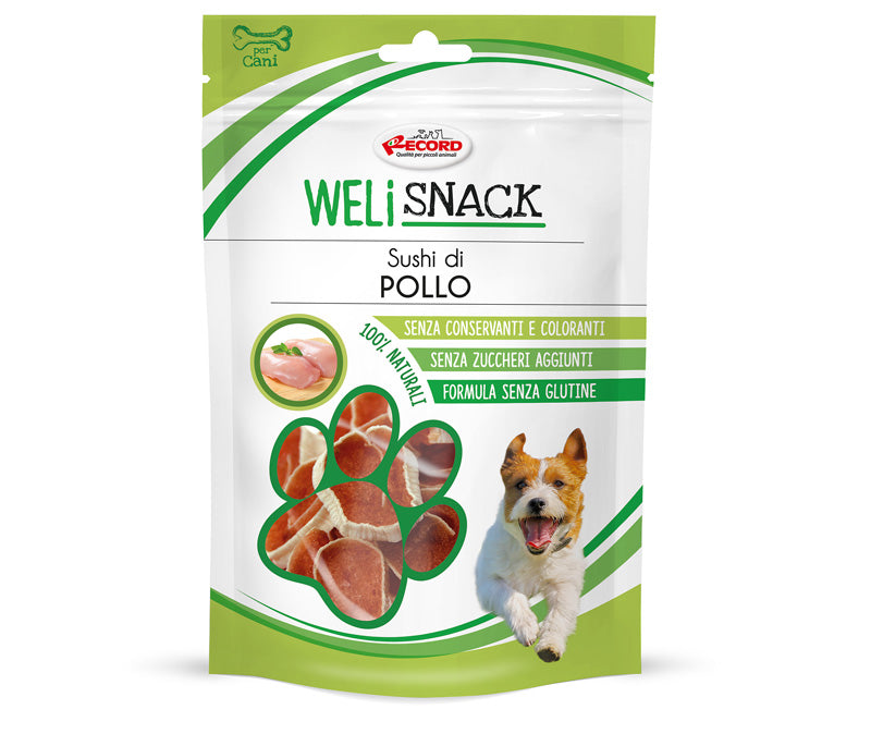 Sushi di pollo per cani  100% naturali, una perfetta combinazione di merluzzo oceanico e pollo