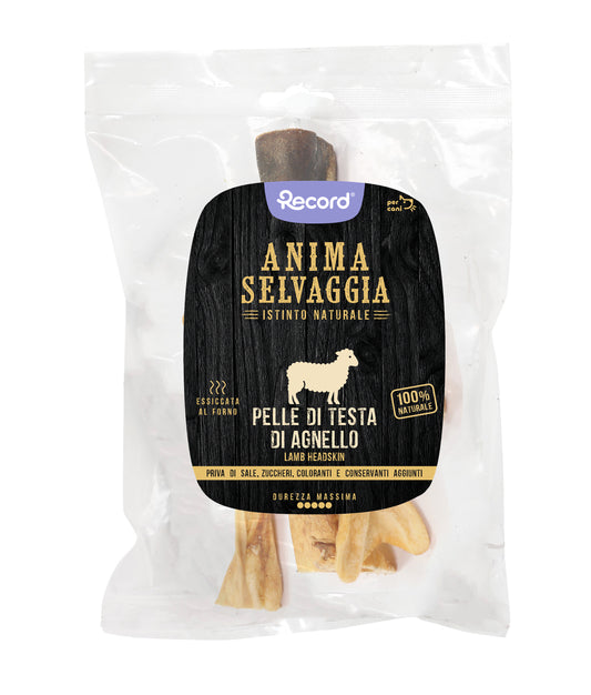 Snack da masticare per cani "Anima Selvaggia", 100% carne naturale ottenuta con un processo di lenta essiccazione al forno, senza l’aggiunta di additivi, sale e zucchero