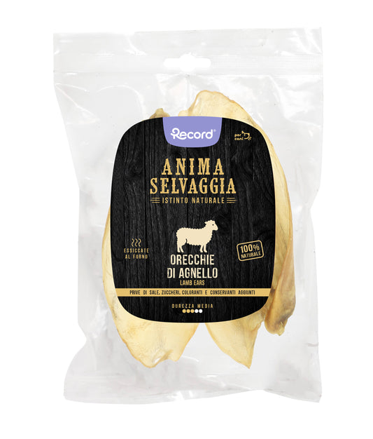 Snack da masticare per cani "Anima Selvaggia", 100% carne naturale ottenuta con un processo di lenta essiccazione al forno,